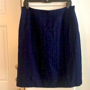 Judith Hart Collection Navy Blue Tweed Skirt Size 14